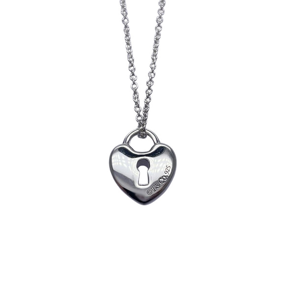 Tiffany Heart Lock Necklace Silver - Picture 3 of 8